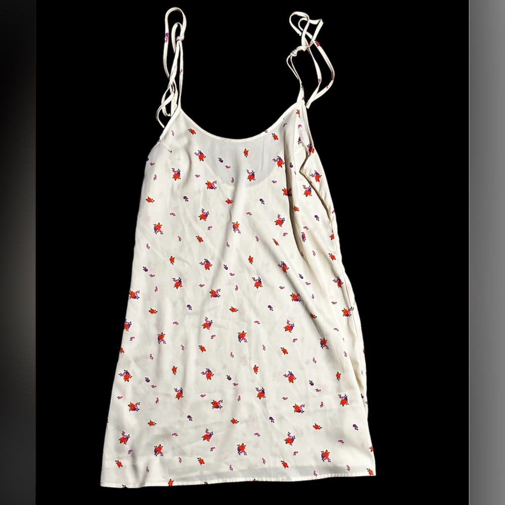 Cream Floral Slip Dress